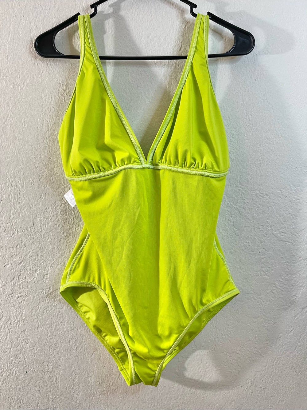 Michael Michael Kors Neon Lime One-Piece Swimsuit Front Ring Detail Women 12 - Picture 5 of 7
